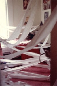 Margaret McCurry's room is the site of a toilet paper prank by her schoolmates in the spring of her junior year, 1963.