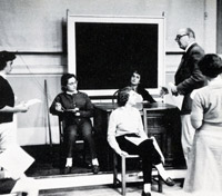 A mock trial in Professor Gordon Post's course The Administration of Justice, c.1960.